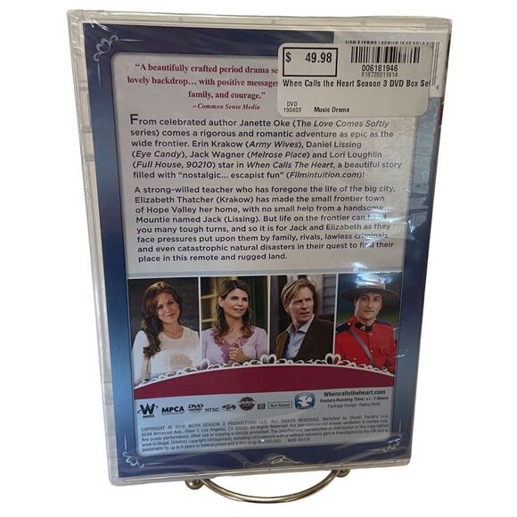 When Calls the Heart - Year Three (DVD, 2016, Widescreen) Brand New Sealed - Picture 2 of 3